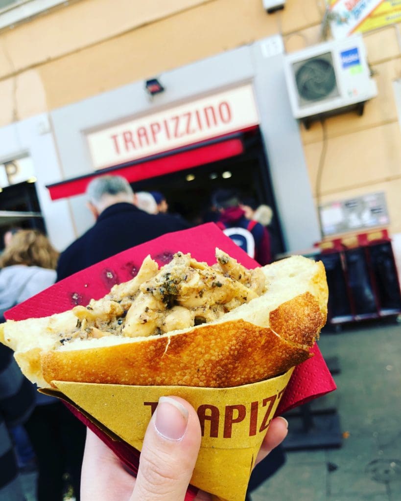 photo of pollo alla cacciatora trapizzino in rome