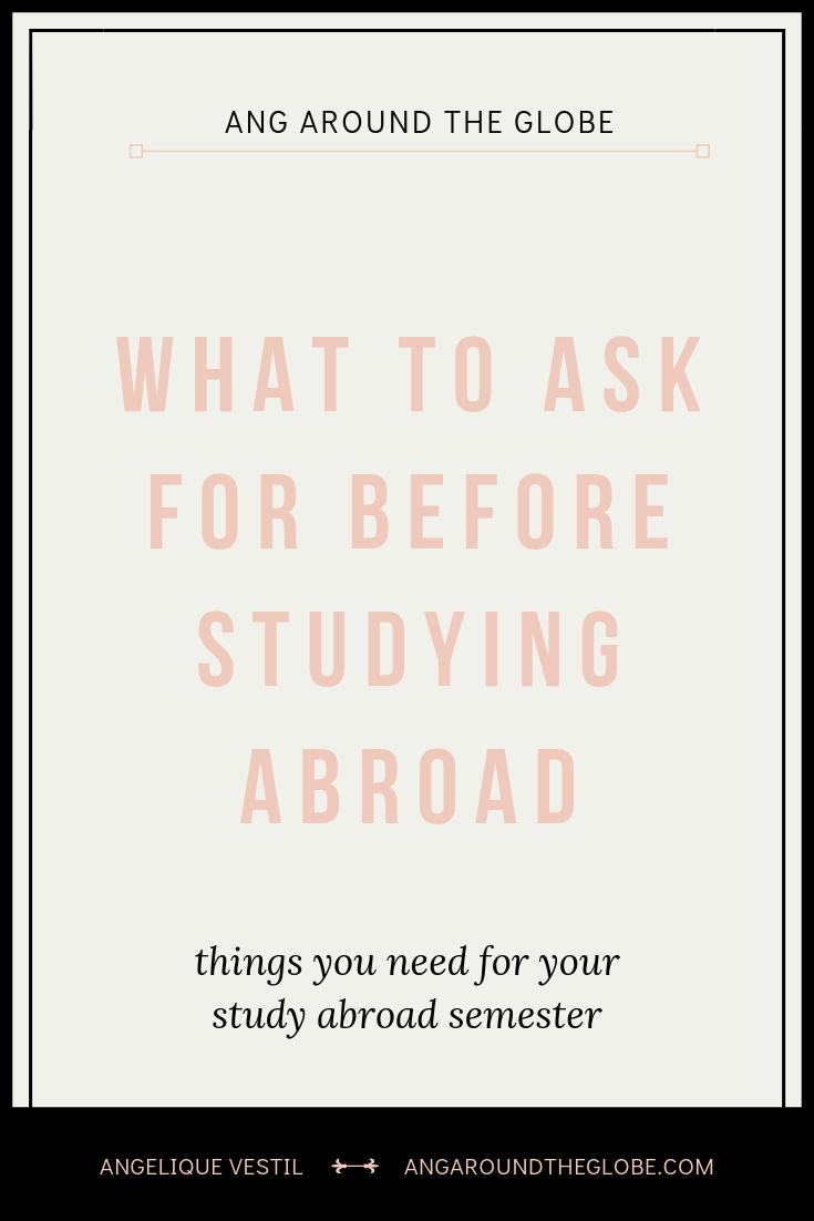 A List Of Things To Ask For Before Studying Abroad | Abroad Packing List